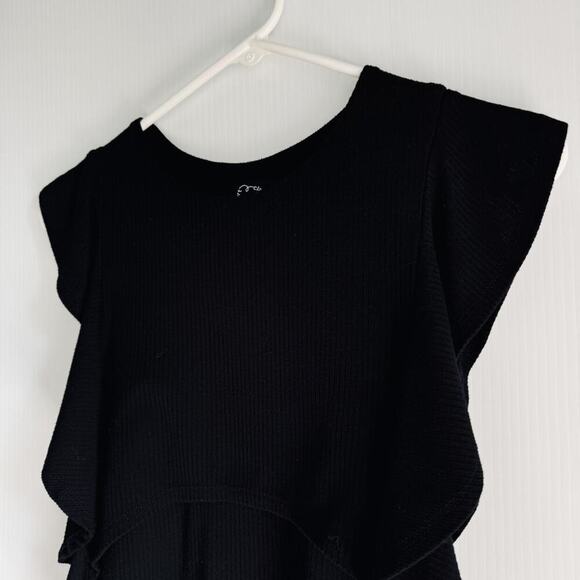 Art Class Flowy Dress Black Ribbed Size Medium - Picture 2 of 6